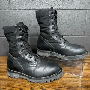 Black Tactical Combat Boots Vibram Sole Military Hiking Duty Boots Men’s 8.5